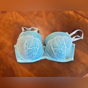 Victoria's Secret 34DDD / 34F Light Blue Lace Demi Bra